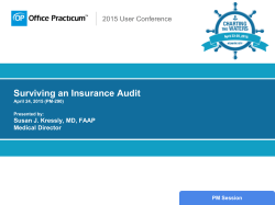 Surviving an Insurance Audit April 24, 2015 (PM
