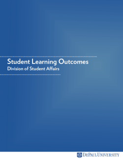 Learning Outcomes Booklet - Offices of DePaul