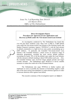 Issue No. 5 of Reporting Year 2014/15 (24 March 2015) Office of