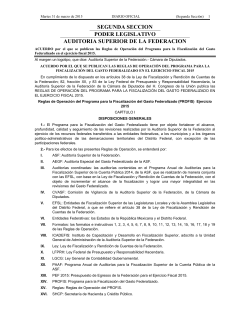 Reglas de OperaciÃ³n 2015 - Ãrgano de FiscalizaciÃ³n Superior del