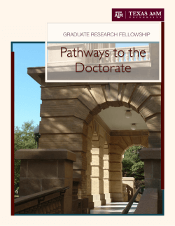 Pathways to the Doctorate - Office Of Graduate Studies