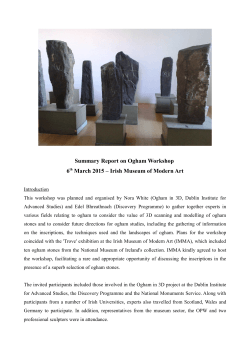 Ogham Workshop summary report - Ogham in 3D