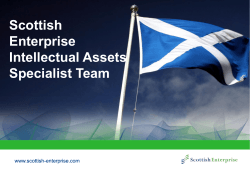 Scottish Enterprise Intellectual Assets Specialist Team