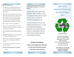Residential Electronics Recycling Program Flyer