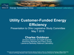 Charles Goldman`s - Ohio Advanced Energy Economy