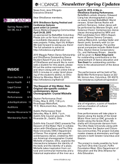 2015 OhioDance Spring Newsletter