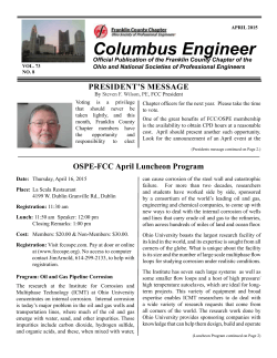 April 2015 - Ohio Society of Professional Engineers