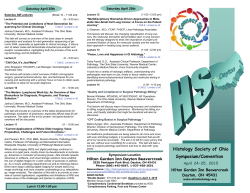 this year`s program. - Histology Society of Ohio