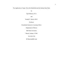 The Application of Apps: Perryville Battlefield and the Indiana State