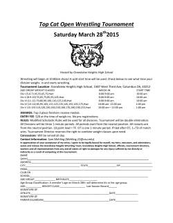 Top Cat Open Wrestling Tournament Saturday March 28 2015
