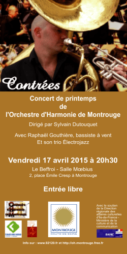 Voir le flyer du concert - Orchestre d`Harmonie de Montrouge