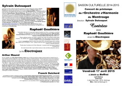 Voir le programme du concert - Orchestre d`Harmonie de Montrouge