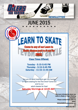JUNE 2015 - Oilers Ice Center