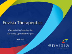 Envisia Therapeutics â Benjamin Yerxa, PhD, President & Co