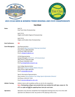 2015 cccaa mens & womens tennis regional and state championships