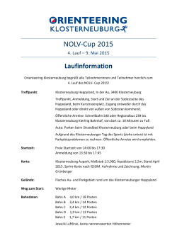 NOLV-Cup 2015 - Orienteering Klosterneuburg