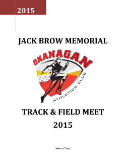 Jack Brow Memorial Track and Field Meet 2015