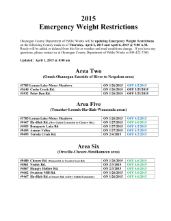 2015 Emergency Weight Restrictions