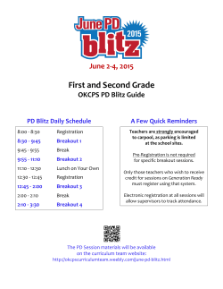 PD Blitz for 1st & 2nd Grade Teachers