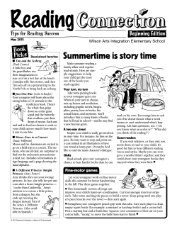 Summertime is story time - Wilson Elementary School