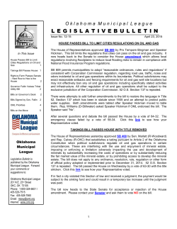 Legislative Bulletin 12-15 - Oklahoma Municipal League