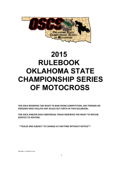 OSCS Rules - Oklahoma State Championship Series > Home