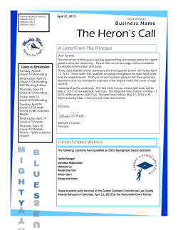 The Heron`s Call - Three Oaks Middle School