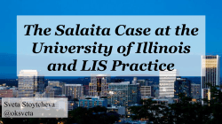 The Salaita Case at the University of Illinois and