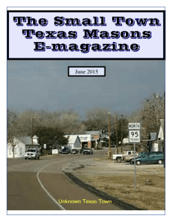 June 2015 - The Small Town Texas Mason E