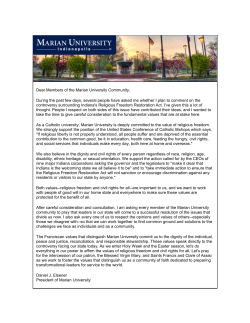 Marian Universitys Statement