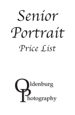 Price List - Oldenburg Photography