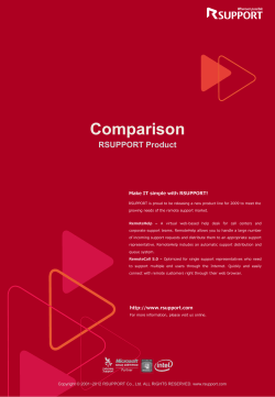 RSUPPORT Product Comparison