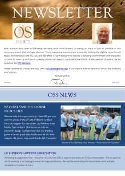 Newsletter - The Old Shirburnian Society