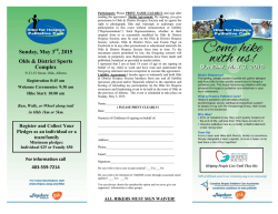 Sunday, May 3 , 2015 Olds & District Sports Complex