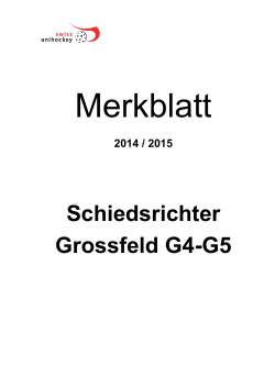 G4/G5 Merkblatt 2014/15