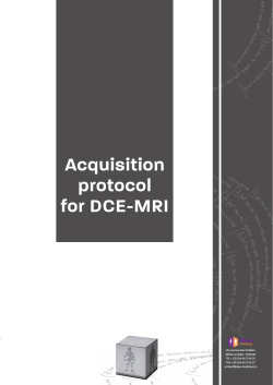 Acquisition protocol for DCE-MRI