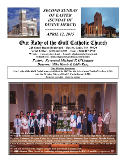 April 12, 2015 - Our Lady of the Gulf Catholic Church