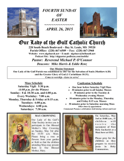 April 26, 2015 - Our Lady of the Gulf Catholic Church