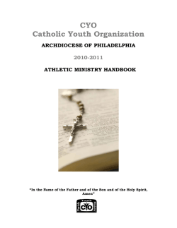 CYO Handbook - OLGC Parish