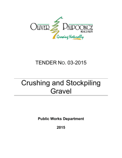 Crushing and Stockpiling Gravel - Municipality of Oliver Paipoonge