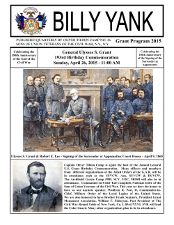 "Billy Yank" Grant Memorial Program 2015