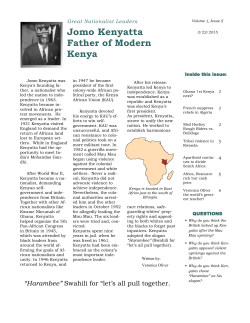 Jomo Kenyatta Father of Modern Kenya