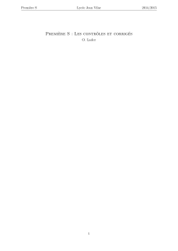 Premi`ere S SVT Table des mati`eres