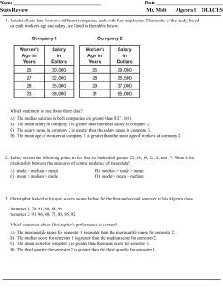 Unit 10 Review Packet