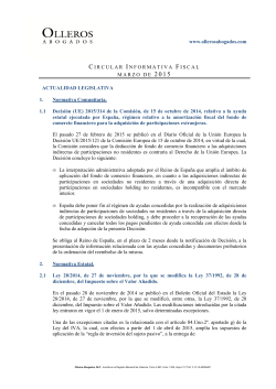 Newsletter Fiscal MARZO 2015