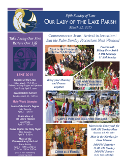 3/22/15 - Our Lady of the Lake Catholic Church