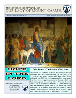 bulletin 3.29.2015 - Our Lady of Mount Carmel Church