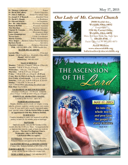 May 17, 2015 - Our Lady of Mount Carmel