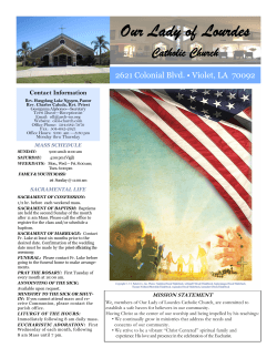Weekly Bulletin - Our Lady of Lourdes Church