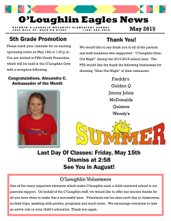 Monthly Newsletter - Oloughlin Elementary